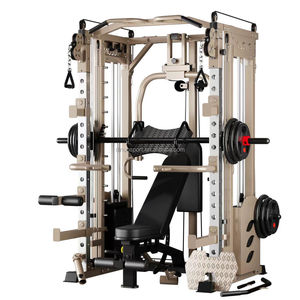 多機能オールインワンスミススクワットパワーラックケーブルCrosserチェストプレスガントリーステーション (側面あたり70kgの重量スタック付き) - Product Image 3