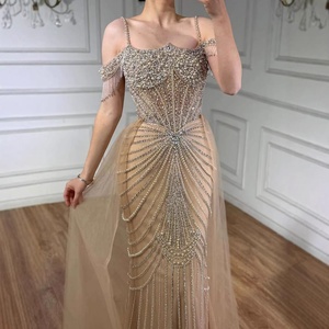 Vestido <span class=keywords><strong>de</strong></span> Fiesta Serene Hill LA73148B, Color Rosa Perla, con Cuentas, Estilo Sirena, Hombros Descubiertos, <span class=keywords><strong>para</strong></span> Mujer, <span class=keywords><strong>para</strong></span> <span class=keywords><strong>Fiestas</strong></span> Formales 2026 - Product Image 5