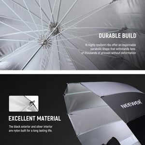 Paraguas Reflector Parabólico NEEWER de 41 pulgadas/104 cm para Fotografía con Interior Plateado para Cámara, Estudio Fotográfico, Luz de Video - Product Image 6