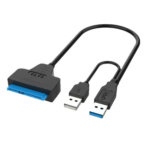 यूएसबी 3.0/USB2.0 के लिए SATA 22Pin एडाप्टर केबल करने के लिए 2.5/3.5 इंच SSD HDD बाहरी शक्ति हार्ड डिस्क ड्राइव कनवर्टर उच्च गति
