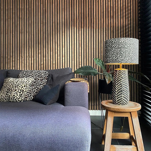 Panneaux acoustiques modernes en bois à lattes de qualité supérieure, imperméables et ignifuges, pour restaurants et salles à manger - Product Image 1