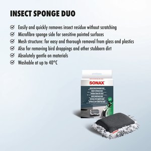 Éponge Duo pour enlever les insectes, 1 pièce, éponge double face pour une élimination sûre des insectes de la partie avant et de la calandre de la voiture - Product Image 2