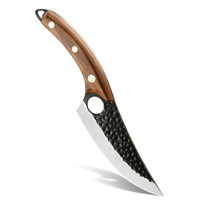 Couteau de chasse incurvé à lame fixe Xingye, populaire, OEM, logo personnalisé, 6 pouces, avec étui en PU, couteau de cuisine