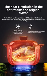 ホットセールクラシックチャイニーズスタイル調理器具セットノンコーティングスープポットとセラミック蓋付きキャセロール家庭用食品グレードポット - Product Image 5