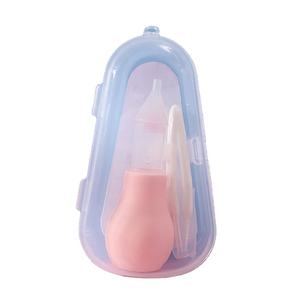 Venta al por mayor de fábrica, aspirador <span class=keywords><strong>Nasal</strong></span> de silicona Manual para bebés, inhalador y limpiador con Clip, producto a prueba de bebés - Product Image 1
