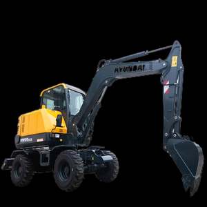 Nuevas Excavadoras de Ruedas Mini Hyundai Hw60ECO Hw80 de 6 Toneladas, Maquinaria de Construcción, Excavadoras de Ruedas Mini Hyundai Hw60 Hw80 en Venta - Product Image 1