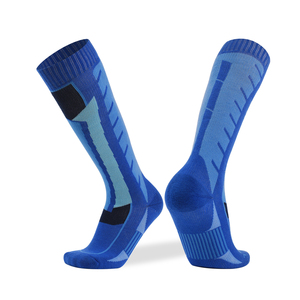 Chaussettes de ski <span class=keywords><strong>en</strong></span> <span class=keywords><strong>laine</strong></span> mérinos personnalisées avec logo, chaudes pour l'hiver, chaussettes de compression rembourrées, chaussettes de sport épaisses et chaudes - Product Image 1