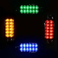 Feu de position latéral rectangulaire LED chromé, forme bulle, vert, ambre, blanc, bleu, rouge, 12V 24V, pour camion, remorque, camping-car, étanche