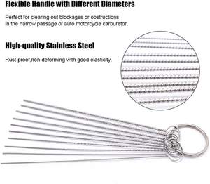 Set sikat pembersih karburator <span class=keywords><strong>Stainless</strong></span> <span class=keywords><strong>Steel</strong></span>, alat pembersih karburator 15 buah/16 buah multifungsi 304 - Product Image 6