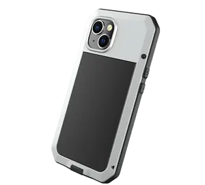 Custom Armor Phone Case for iPhone 14 13 12 11 12 Waterproof Mobile Phone Case Metal Heavy Duty Shockproof Back Cover