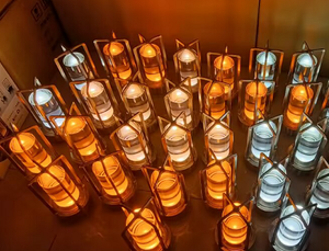 Золотая перезаряжаемая сенсорная Настольная лампа с регулируемой яркостью, оптовая продажа, переносная Ночная лампа для столовой - Product Image 2