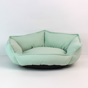 럭셔리 고양이 침대 벨벳 애완동물 침대 미끄럼 방지 바닥 솔리드 코듀로이 재활용 강아지 침대 친환경 제조업체 - Product Image 5