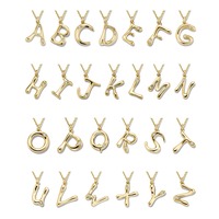 Milskye bijoux personnalisés à la mode en argent sterling 925 plaqué or 18 carats pendentif lettre liquide dôme organique collier fin
