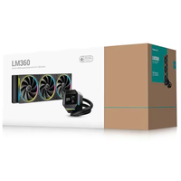 Nouveau refroidisseur de processeur en aluminium D-e-e-p-Cool LM360 120 mm avec roulement à fluide, LED RVB adressable, fonctionnement silencieux (36,07 dB) pour boîtier d'ordinateur