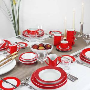 Assiette personnalisée Unisono Plus Special 22 cm rouge, nouveauté, aide à manger à une main, écologique, pour une vraie culture de la table - Product Image 6