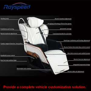 Asiento de Cuero Eléctrico VIP de Lujo para Furgoneta, para Tuning de MPV, <span class=keywords><strong>Limusina</strong></span>, Minibús, Autocaravana, Camper Van, Alphard, Sienna, Hiace, VITO - Product Image 5