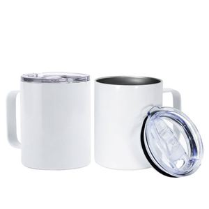 Vaso Térmico de Viaje de Acero Inoxidable 304 de 10 oz, Aislado al Vacío, Portátil, con Asa, para Uso en Exteriores y Oficina, Sublimable - Product Image 1