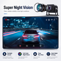 Monitor Mobil AI BSD Layar Sentuh 10.1 Inci Sistem Kamera Truk 4 Kanal 1080P AHD dengan Alarm Buzzer DVR Tampilan 360