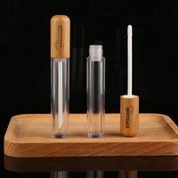 Tube de gloss à lèvres en plastique vide de 5 ml, style bambou, avec applicateur
