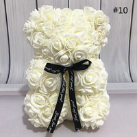 Ours en peluche rose romantique le plus vendu avec boîte et lumières LED pour filles comme cadeau de la Saint-Valentin