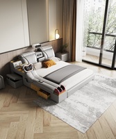 Lit multifonctionnel créatif de luxe avec projecteur, haut-parleur Bluetooth, fauteuil de massage électrique