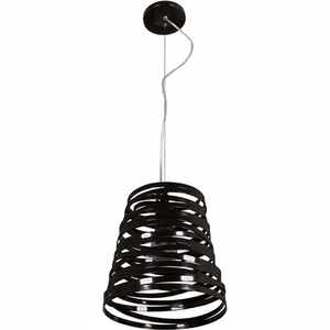 ELSA 1xE27.26 cm Black Pendant <b>Light</b> Stylish Chandelier for Home Decor - Product Image 2
