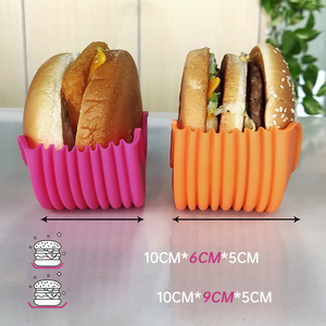 Регулируемый выдвижной держатель для гамбургеров-многоразовый и моющийся силиконовый держатель для гамбургеров - Product Image 3