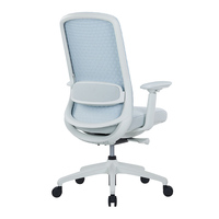 Chaises de bureau à dossier moyen en gros, chaise de bureau ergonomique réglable avec soutien lombaire en tissu maillé