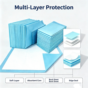 Utilisables à l'intérieur ou à l'extérieur, hautement absorbants, disponibles en plusieurs tailles, tapis de propreté jetables pour chiens - Product Image 2