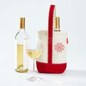 Lilalila Factory Canvas Wine Tote Reusable Canvas Wine Bag for Wine Bottles - Product Image 4