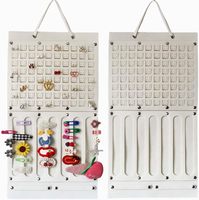 Organisateur mural pour boucles d'oreilles en feutre suspendu, rangement mural amélioré pour bijoux, boucles d'oreilles, colliers, bracelets, chevilles, outils