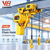 Palans à chaîne électriques à faible hauteur de levage de type HHBB haute performance 1 tonne, 2 tonnes, 3 tonnes, 5 tonnes 220V 380V avec chaîne G80 pour atelier et entrepôt
