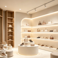 Vitrine de magasin de vêtements pour femmes sur mesure, design intérieur de boutique de mode.