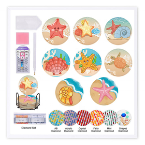 ชุดภาพเพชรพิมพ์ลายธีมมหาสมุทร แบบสั่งทำเอง รูปทรง<span class=keywords><strong>สี</strong></span>่เหลี่ยมผืนผ้า <span class=keywords><strong>สี</strong></span>สันสดใส สร้างสรรค์ และเปล่งประกาย สำหรับตกแต่งบ้าน - Product Image 1