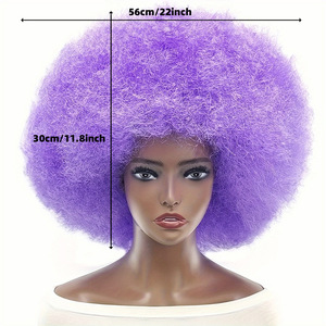 Perruques pour femmes africaines Perruques synthétiques courtes et bouclées Perruques gonflables de qualité supérieure pour cosplay et usage quotidien - Product Image 3