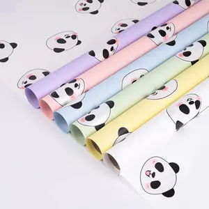 厂家批发儿童节卡通小熊花束包装纸手工包装材料韩版花纸