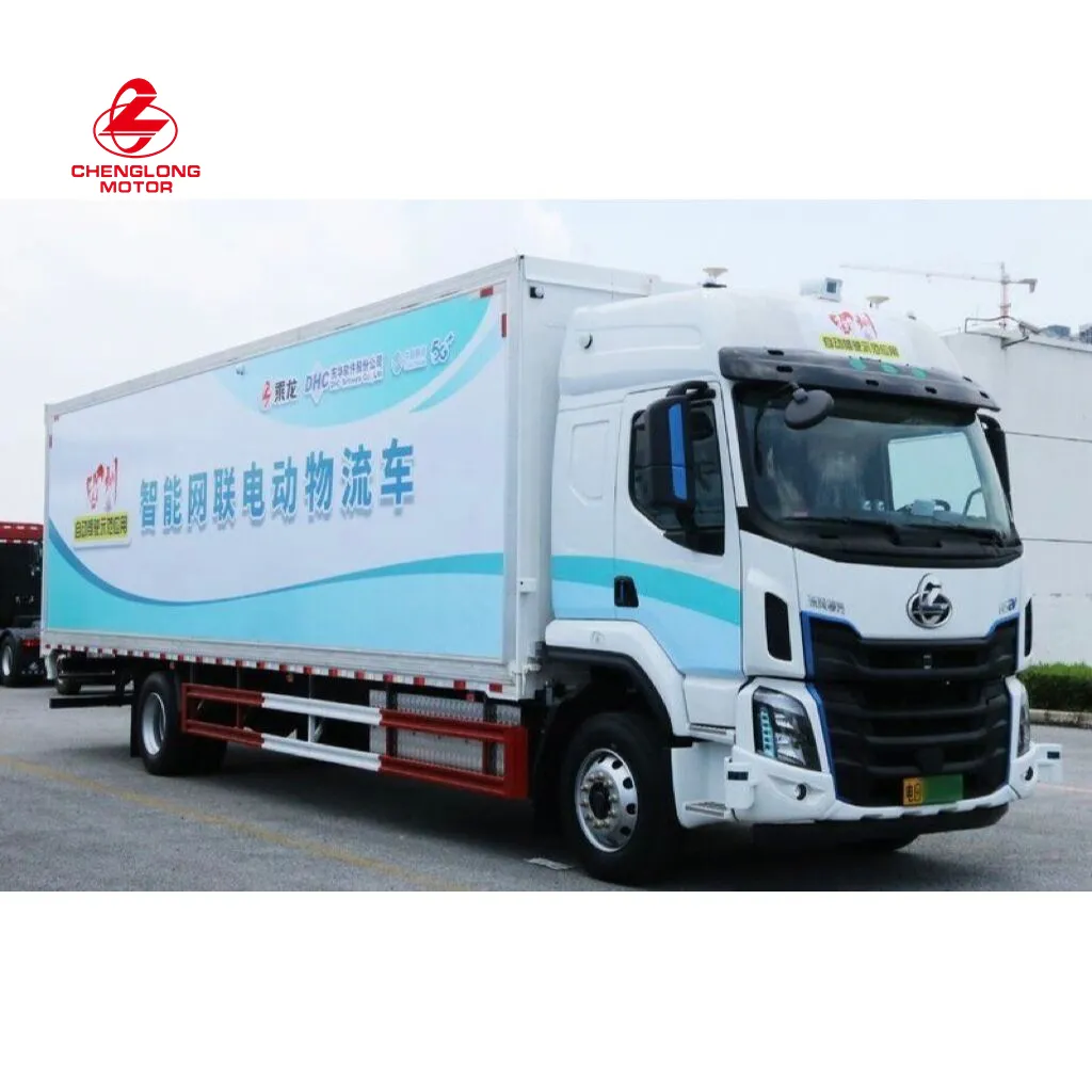 China Dongfeng Small Mini Box Light Trucks Electric Wing Van Cargo Truck Electric