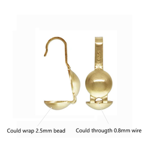 Gfr029 vỏ sò Bead tip <span class=keywords><strong>Knot</strong></span> End Bìa vỏ sò mở vòng 14k vàng vàng đầy bán buôn - Product Image 3