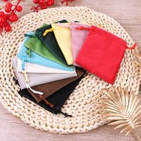 Pochettes en velours à cordon de serrage multicolores pour le rangement de bijoux, montres, lunettes, emballage cadeau, petite taille, sac à accessoires