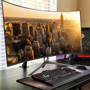 ขายส่ง23.8นิ้วจอภาพ PC 1Ms ตอบสนองแบนโค้ง75Hz 144Hz 165Hz 24นิ้วจอภาพเล่นเกม