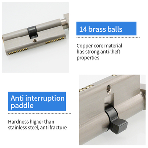 70mm亜鉛合金シェル真鍮シリンダーシングルオープニング円筒ロックノブ付き工場 - Product Image 3