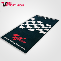 Tapis de garage pour moto SHYNGO avec logo personnalisé, absorbant l'huile, tapis de sol pour équipe de course, atelier, antidérapant, avec support en caoutchouc, 3x7 pieds