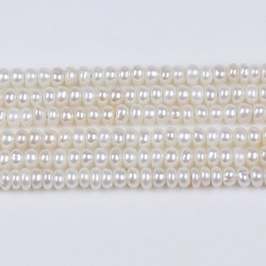 Promoción de Perlas de Agua Dulce Naturales de Doble Cara Blancas de 3-4 mm, Perlas Sueltas Semiterminadas con Orificio Lateral para Hacer Collares - Product Image 2