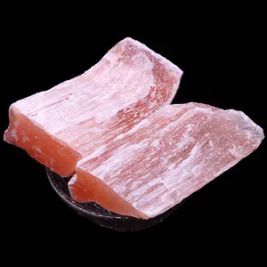 Vente en gros en vrac de minéraux bruts naturels sept chakras pierre de guérison orange gypse bloc de sélénite