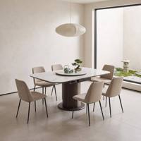 Table à manger extensible moderne pour la salle à manger, avec plateau en pierre frittée, directement de l'usine