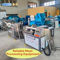 Mesin Pemotong Mangkuk Otomatis, Penggiling Daging Komersial untuk Sosis, Bakso, Isian Pangsit, Pabrik Pengolahan Makanan
