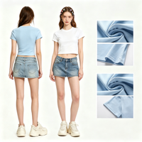AMCLEVER T-shirt Slim Fit à Manches Courtes Tendance OEM ODM en Mélange de Coton 230g – L'Indispensable Basique pour la Garde-Robe Féminine