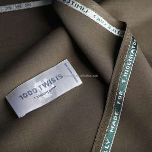 HARCHOY 1000 TWISTS Costume Homme Tissu 290 Grammes 100% <span class=keywords><strong>Laine</strong></span> Mérinos Importée Forte Twist 1000 Twists Par <span class=keywords><strong>Mètre</strong></span> Tricoté Style Plaid - Product Image 3