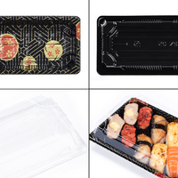 Usine Sunzza Conteneur à sushi jetable en plastique Boîte d'emballage d'aliments à emporter