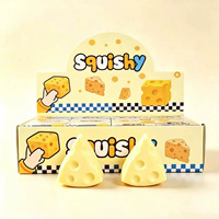 Jouets Squishy Créatifs Populaires et Très Vendus en Forme de Carré, Triangle, Fromage et Vaseline, à Rebond Lent et Anti-stress, Vente en Gros